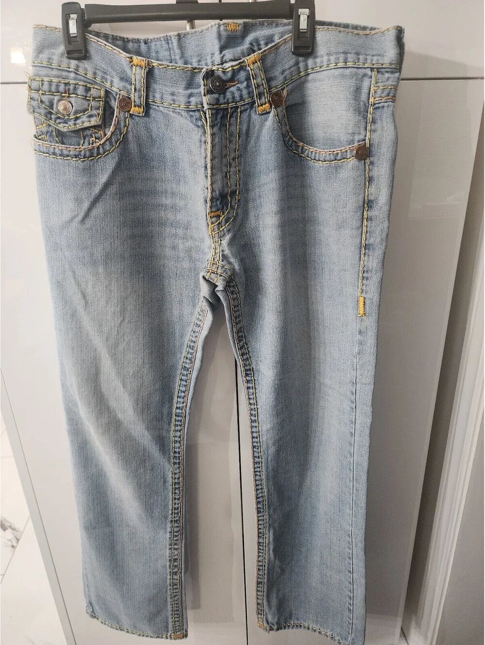 True Religion billy supert Light Wash Denim Jeans Size 36 33L